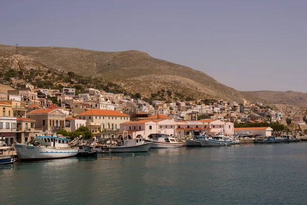 Isla Griega Kalymnos Encuentra Entre Famosa Isla Kos Leros Cuarta — Foto de Stock