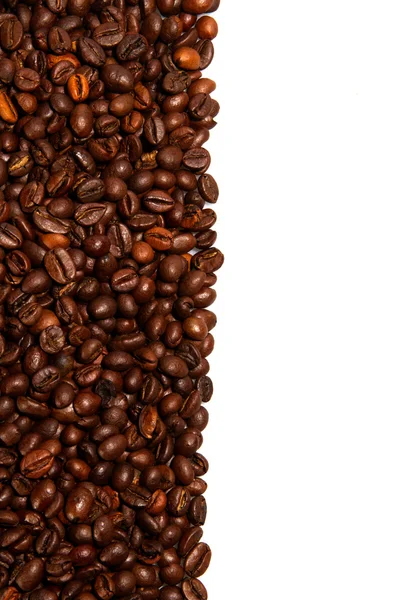 Kaffeebohnen Hintergrund isoliert weiß — Stockfoto