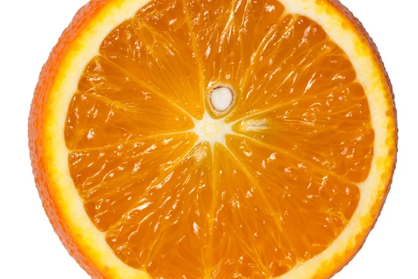 Halv apelsin isolerad på vit — Stockfoto