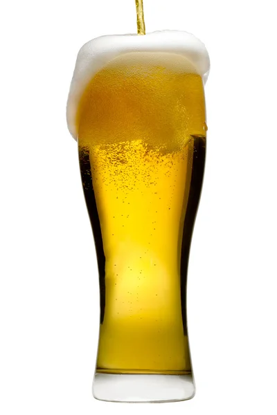 Fehér alapon izolált korsó sör. — Stock Fotó