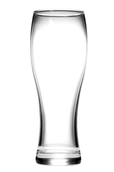 Leeres, transparentes Glas auf weißem Hintergrund — Stockfoto