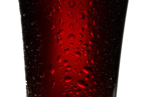 Verre de cola sur fond blanc — Photo