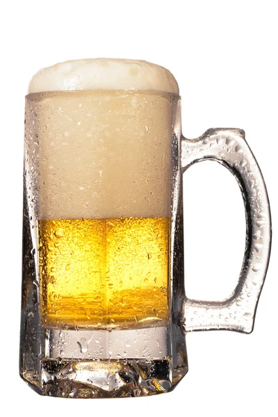 Mug of beer isolated on white — Stock Photo, Image