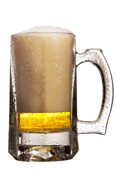 Caneca de cerveja isolada em branco — Fotografia de Stock