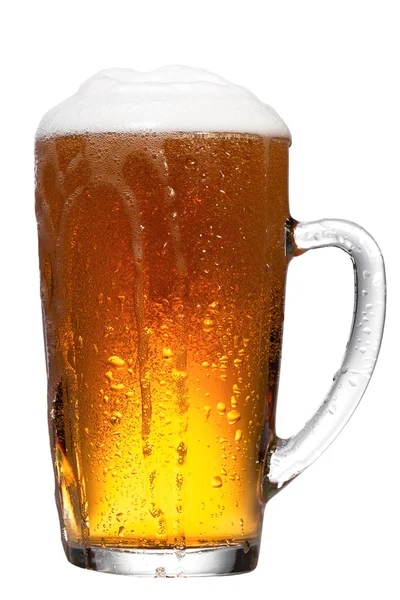 Mug of beer isolated on white — Stock Photo, Image