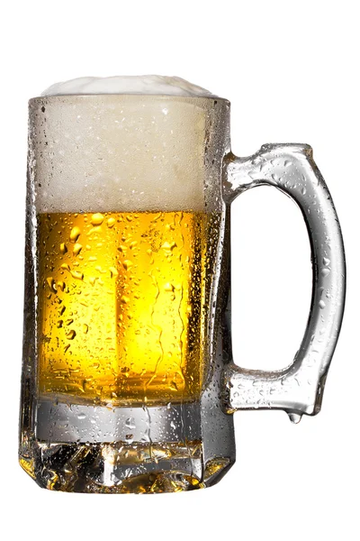 Mug of beer isolated on white — Stock Photo, Image