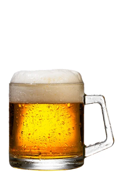 Mug of beer isolated on white — Stock Photo, Image