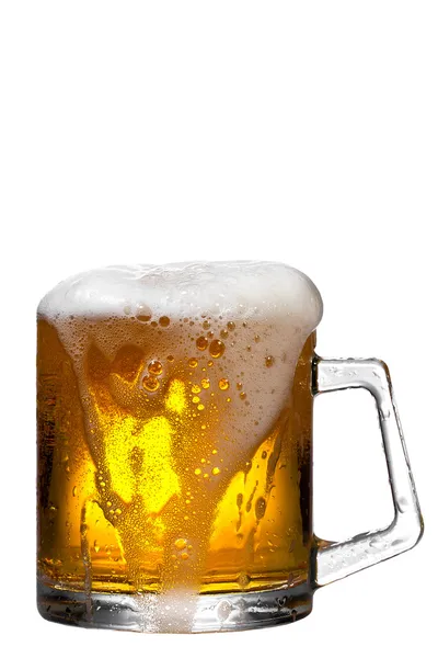 Mug of beer isolated on white — Stock Photo, Image