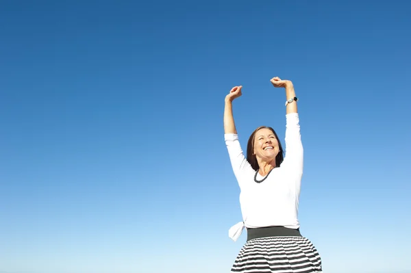 Happy optimistic mature woman — Stock Photo, Image