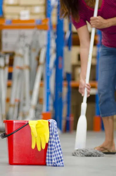 Cleaning business warehouse — Stock Photo, Image