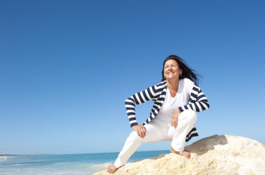 Olgun kadın eğlence ocean tatil