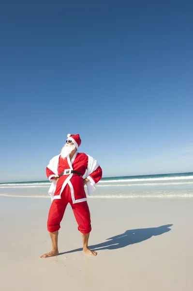 Weihnachtsmann Weihnachten Strandurlaub iii — Stockfoto