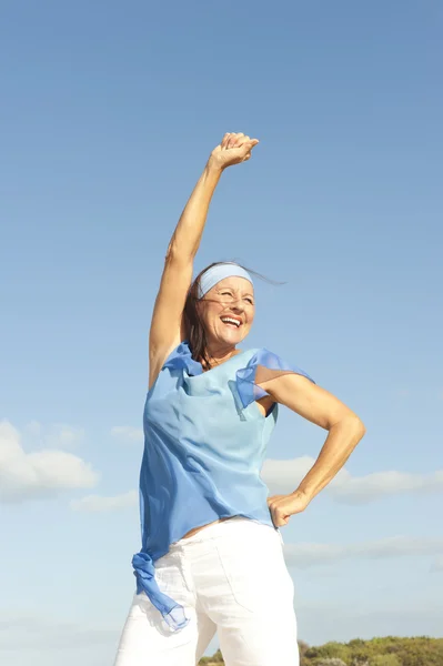 Successful happy mature woman outdoor — Stock Photo, Image