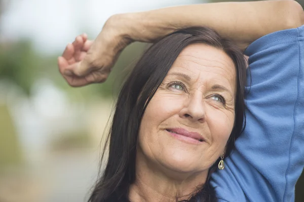 Happy smiling relaxed mature woman — Stock Photo, Image