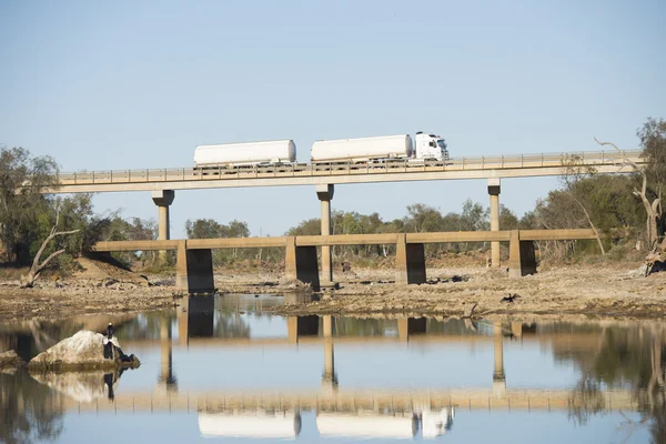 Transport Truck on bridge outback Australia — Stock Photo, Image
