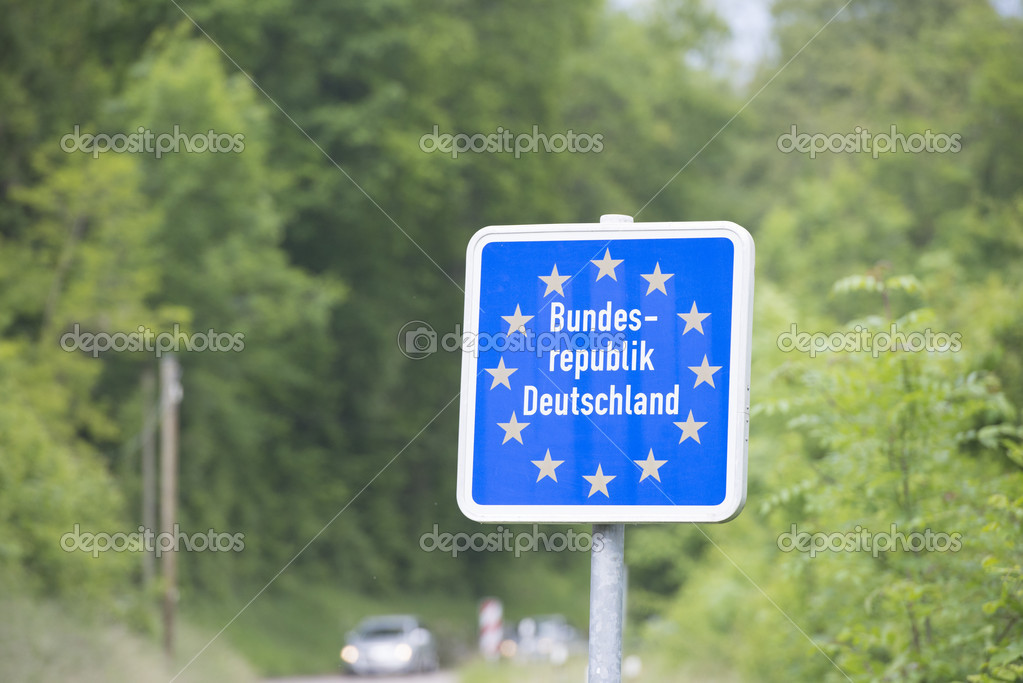Határ jelentkezzen Németország utca — Stock Fotó © roboriginal 34909715