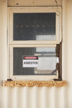 Asbestos danger sign warning clipart