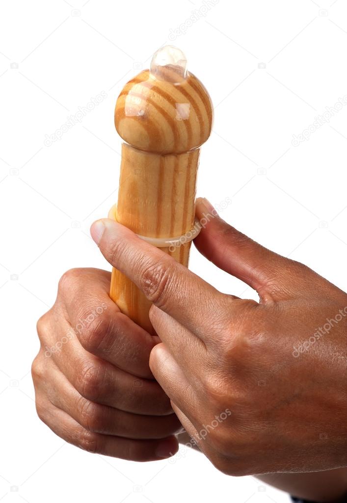 condom real demonstration The man with the big cock