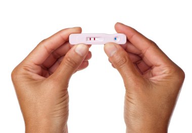 Positive home pregnancy test clipart
