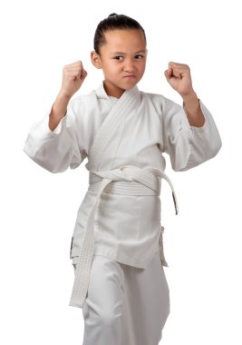 Karate ready clipart