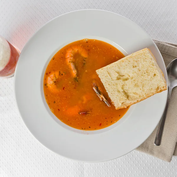 Spicy Shrimp Soup — Stock Photo, Image