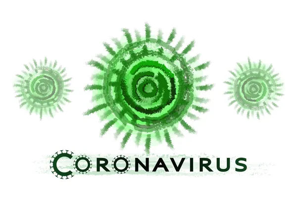 Koronavirové symptomy a prevence. linie, skica pandemie, virus, koronavirus — Stockový vektor