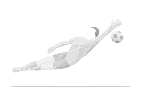 Joueur Football Stylisé Joueur Avant Vecteur Football — Image vectorielle