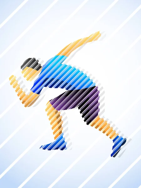 Runner Jogging Sprinter Athlete Vector Train Marche Running Status Running — Image vectorielle