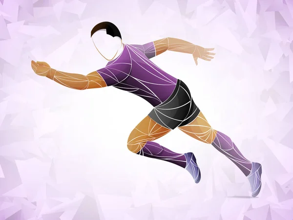 Runner Jogging Sprinter Athlete Vector Train Running Running Status Running — 图库矢量图片