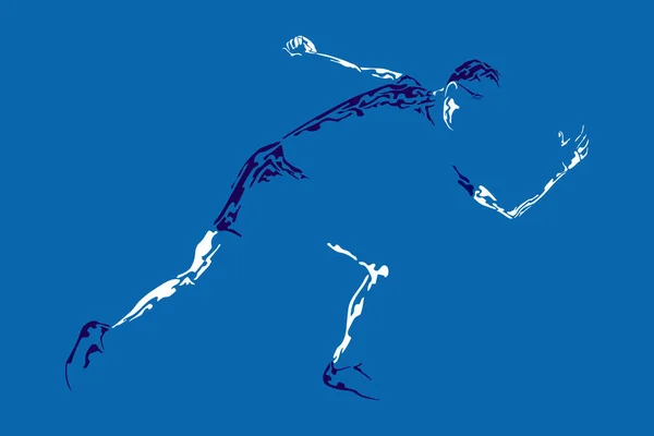 Runner Jogging Sprinter Athlete Vector Train Marche Running Status Running — Image vectorielle
