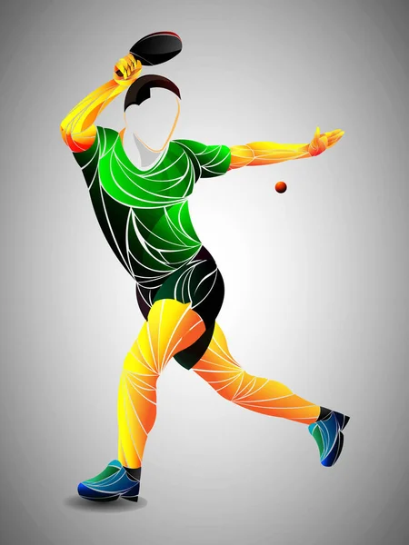 Table Tennis Ping Pong Table Tennis Player Athlete Game Vector — 图库矢量图片