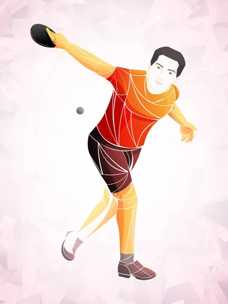 乒乓球 乒乓球 乒乓球 运动员 — 图库矢量图片