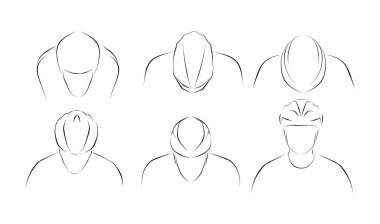 Bisikletçi ve sporcunun stilize edilmiş çizimi