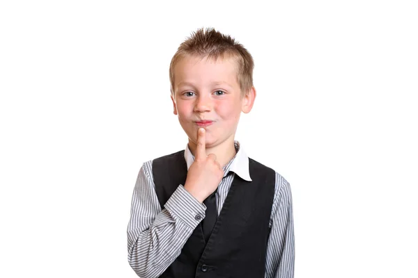Young Boy Pondering — Stock Photo, Image