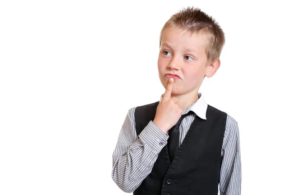 Young Boy Pondering — Stock Photo, Image