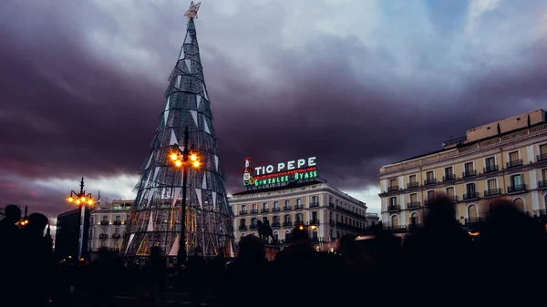 Madrid Španělsko Listopadu 2021 Chodci Puerta Del Sol Madridu Španělsko — Stock fotografie