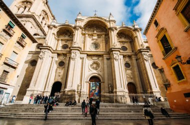 Granada, Spain - December 28, 2021: Granada Royal Cathedral - Royal Chapel of Granada