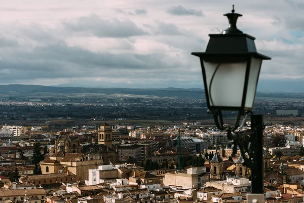 Granada Cathedral Middle City Cathedral Seen Candle Tower Alcabaza — Stock Photo, Image