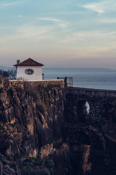 Vitt Hus Vid Boca Inferno Cascais Portugals Atlantkust — Stockfoto