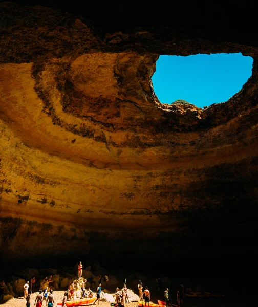 Benagil Algarve Portugal Avril 2022 Vue Intérieure Célèbre Grotte Algar — Photo