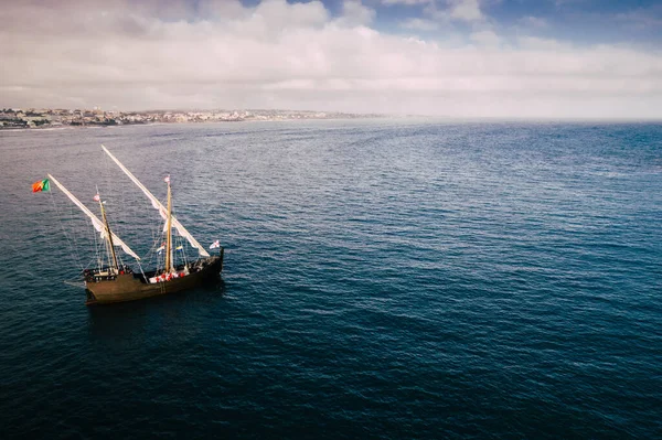 Cascais Portugal Juni 2022 Luftaufnahme Der Portugiesischen Karavelle Vera Cruz — Stockfoto