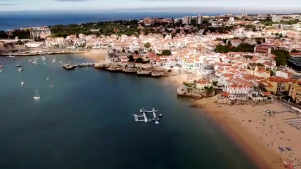 Hyperlapse Conceicao Duquesa Beaches Cascais Portugal Summer Day — Αρχείο Βίντεο