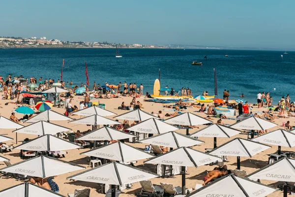 Cascais Portugal August 2022 Піщаний Пляж Конкейкао Каскаїс Поблизу Лісабона — стокове фото
