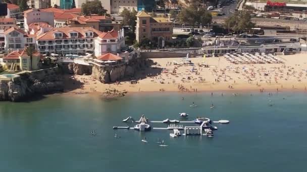 Cascais Portugal Sept 2022 Approaching Conceicao Duquesa Beaches Cascais Portugal — Αρχείο Βίντεο