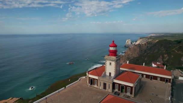 Drona Aeriană Dramatică Dezvăluie Turiștii Neidentificabili Care Admiră Priveliștea Spre — Videoclip de stoc