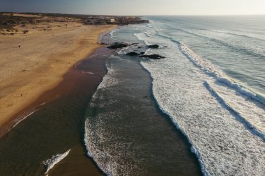 Guincho Beach, Cascais, Portekiz havadan görünümü