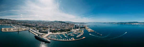 Вигляд Повітря Важливий Торговельний Рибальський Порт Віго Галісії Іспанія — стокове фото