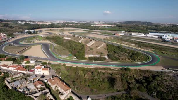 Estoril Portugal Oktober 2022 Luchtfoto Van Fernanda Pires Silva Autodrome — Stockvideo