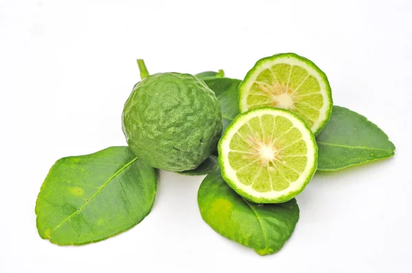 Three leech lime fruits isolated — Stock Photo, Image