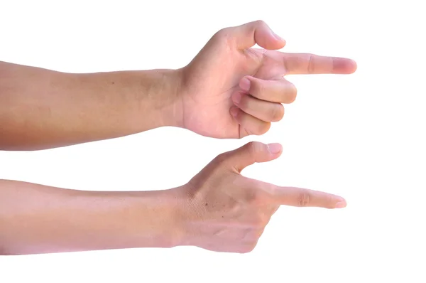 Людина руки знак — стокове фото